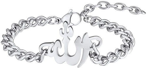 PROSTEEL Childrens' Allah Bracelet, Islamic Jewelry Stainless Steel Beaded Chain Bracelet, fits Wrist from 5.9'' to 7.9''