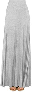 Lock and Love Women's Print/Solid High Waist Maxi Skirt-Made in U.S.A. - Zainab's Closet