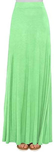 Lock and Love Women's Print/Solid High Waist Maxi Skirt-Made in U.S.A. - Zainab's Closet