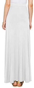 Lock and Love Women's Print/Solid High Waist Maxi Skirt-Made in U.S.A. - Zainab's Closet