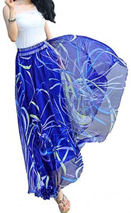 Afibi Womens Full/Ankle Length Blending Maxi Chiffon Long Skirt - Zainab's Closet