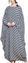 Load image into Gallery viewer, Flygo Women&#39;s Batwing Plaid Floral Printed Short Sleeve Oversized Maxi Dress