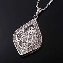 Load image into Gallery viewer, U7 Unisex Platinum / 18K Gold Plated Allah Pendant with 22 inch Link Chain Necklace