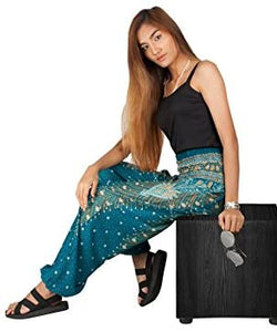 Joob Joob Women's Comfy Bohemian Tapered Elephant Loose Yoga Travel Pajama Lounge Pants - Zainab's Closet