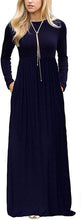 Load image into Gallery viewer, ZESICA Women&#39;s Floral Print Long Sleeve Pockets Empire Waist Pleated Long Maxi Dress