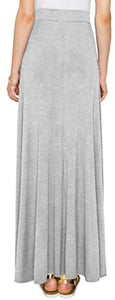 Lock and Love Women's Print/Solid High Waist Maxi Skirt-Made in U.S.A. - Zainab's Closet