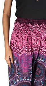 Joob Joob Women's Comfy Bohemian Tapered Elephant Loose Yoga Travel Pajama Lounge Pants - Zainab's Closet