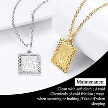 Load image into Gallery viewer, U7 Unisex Platinum / 18K Gold Plated Allah Pendant with 22 inch Link Chain Necklace