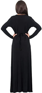 KOH KOH V-Neck Flowy Formal Kaftan Dress - Zainab's Closet