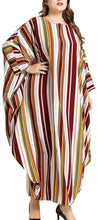 Load image into Gallery viewer, Flygo Women&#39;s Batwing Plaid Floral Printed Short Sleeve Oversized Maxi Dress