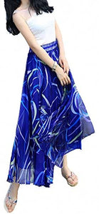 Afibi Womens Full/Ankle Length Blending Maxi Chiffon Long Skirt - Zainab's Closet