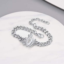 Load image into Gallery viewer, PROSTEEL Childrens&#39; Allah Bracelet, Islamic Jewelry Stainless Steel Beaded Chain Bracelet, fits Wrist from 5.9&#39;&#39; to 7.9&#39;&#39;