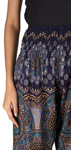 Joob Joob Women's Comfy Bohemian Tapered Elephant Loose Yoga Travel Pajama Lounge Pants - Zainab's Closet