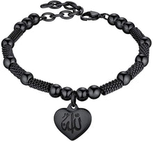 Load image into Gallery viewer, PROSTEEL Childrens&#39; Allah Bracelet, Islamic Jewelry Stainless Steel Beaded Chain Bracelet, fits Wrist from 5.9&#39;&#39; to 7.9&#39;&#39;