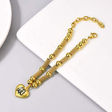 Load image into Gallery viewer, PROSTEEL Childrens&#39; Allah Bracelet, Islamic Jewelry Stainless Steel Beaded Chain Bracelet, fits Wrist from 5.9&#39;&#39; to 7.9&#39;&#39;