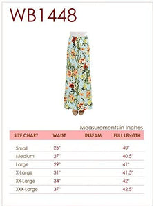 Lock and Love Women's Print/Solid High Waist Maxi Skirt-Made in U.S.A. - Zainab's Closet