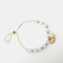 Load image into Gallery viewer, Gold Plated Cat&#39;s Eye Stone Bracelet
