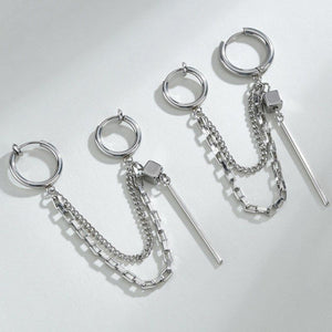 Double Piercing Chain Earring