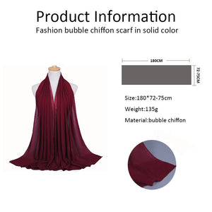 LMLAVEN Bubble Chiffon Hijab - Zainab's Closet