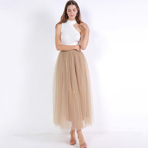Kartoska 4 Layer 100cm Vintage Maxi Tulle Tutu Skirt - Zainab's Closet