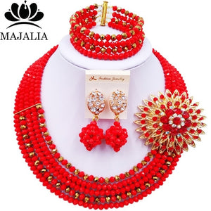 Majalia Nigerian Crystal Beaded Jewelery Set - Zainab's Closet