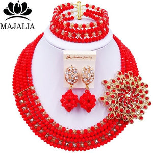 Majalia Nigerian Crystal Beaded Jewelery Set - Zainab's Closet
