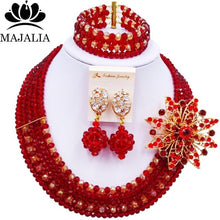 Load image into Gallery viewer, Majalia Nigerian Crystal Beaded Jewelery Set - Zainab&#39;s Closet