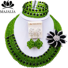 Load image into Gallery viewer, Majalia Nigerian Crystal Beaded Jewelery Set - Zainab&#39;s Closet