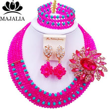 Load image into Gallery viewer, Majalia Nigerian Crystal Beaded Jewelery Set - Zainab&#39;s Closet