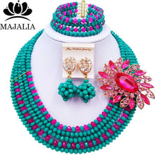 Load image into Gallery viewer, Majalia Nigerian Crystal Beaded Jewelery Set - Zainab&#39;s Closet