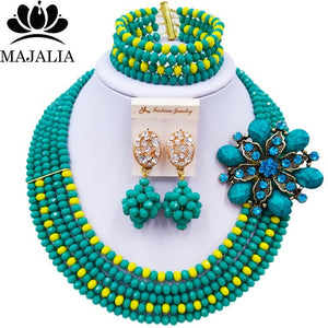 Majalia Nigerian Crystal Beaded Jewelery Set - Zainab's Closet
