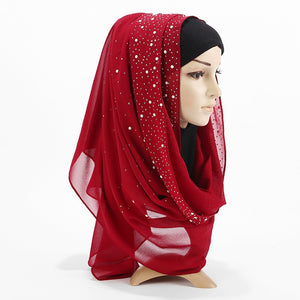 Bubble Pearl Chiffon Headscarf - Zainab's Closet