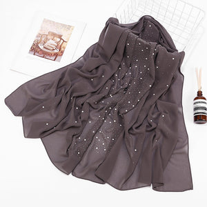 Bubble Pearl Chiffon Headscarf - Zainab's Closet