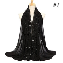 Load image into Gallery viewer, Bubble Pearl Chiffon Headscarf - Zainab&#39;s Closet