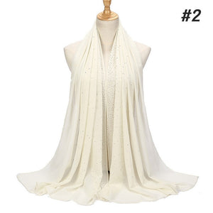 Bubble Pearl Chiffon Headscarf - Zainab's Closet