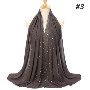 Bubble Pearl Chiffon Headscarf - Zainab's Closet