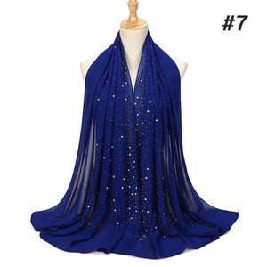 Bubble Pearl Chiffon Headscarf - Zainab's Closet