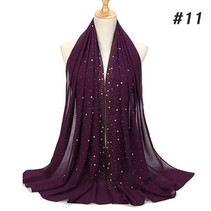 Bubble Pearl Chiffon Headscarf - Zainab's Closet