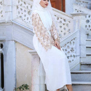 Delias Sequin Maxi Eid Abaya w/ Tassels - Zainab's Closet
