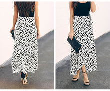 Load image into Gallery viewer, Surmiitro Polka Dot A-line Split Maxi Summer Skirt - Zainab&#39;s Closet