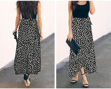 Load image into Gallery viewer, Surmiitro Polka Dot A-line Split Maxi Summer Skirt - Zainab&#39;s Closet
