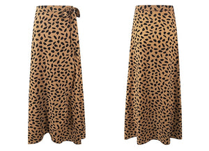 Surmiitro Polka Dot A-line Split Maxi Summer Skirt - Zainab's Closet