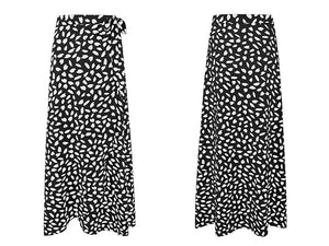 Surmiitro Polka Dot A-line Split Maxi Summer Skirt - Zainab's Closet