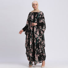 Load image into Gallery viewer, AIFEIYIYI Floral Print Batwing Sleeve Kaftan Robe - Zainab&#39;s Closet