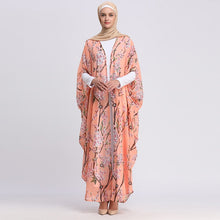 Load image into Gallery viewer, AIFEIYIYI Floral Print Batwing Sleeve Kaftan Robe - Zainab&#39;s Closet
