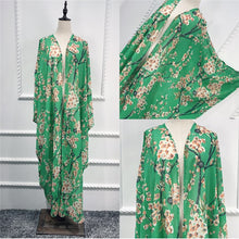 Load image into Gallery viewer, AIFEIYIYI Floral Print Batwing Sleeve Kaftan Robe - Zainab&#39;s Closet