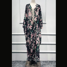 Load image into Gallery viewer, AIFEIYIYI Floral Print Batwing Sleeve Kaftan Robe - Zainab&#39;s Closet