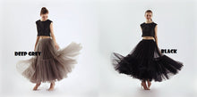 Load image into Gallery viewer, Treutoyeu Soft Black Pleated Tulle Vintage Tutu Skirt - Zainab&#39;s Closet