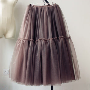 Treutoyeu Soft Black Pleated Tulle Vintage Tutu Skirt - Zainab's Closet