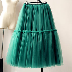 Treutoyeu Soft Black Pleated Tulle Vintage Tutu Skirt - Zainab's Closet